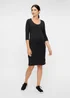 Mamalicious Maternity Black Midi Dress - 6 Image 5