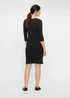 Mamalicious Maternity Black Midi Dress - 6 Image 2