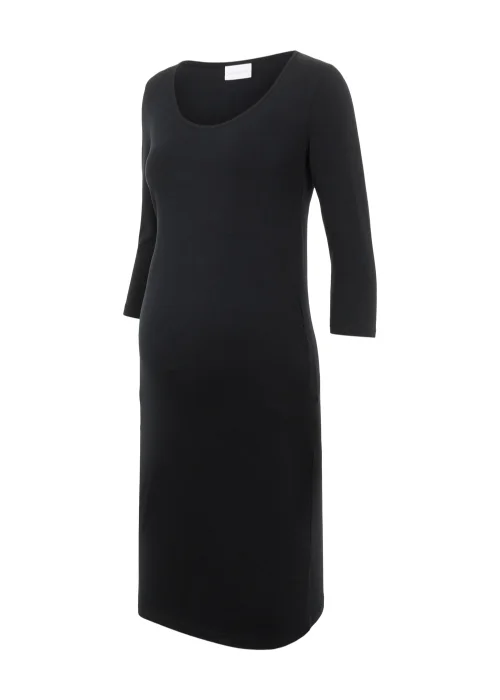 Mamalicious Maternity Black Midi Dress - 6 Image 3