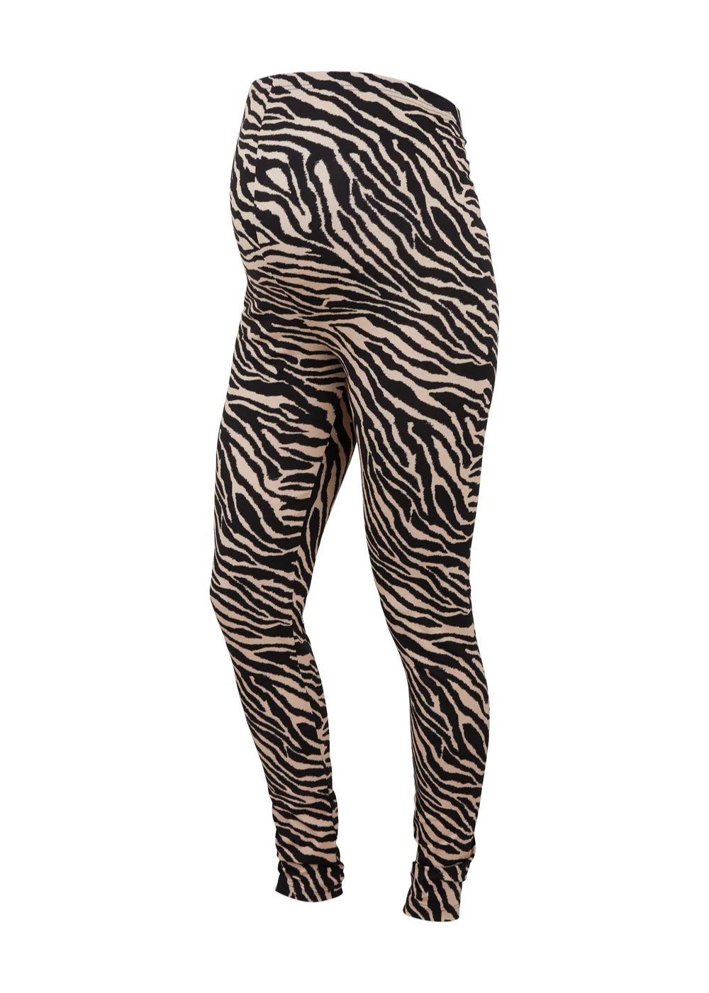 Mamalicious Maternity Black Animal Print Leggings - 6 Image 1