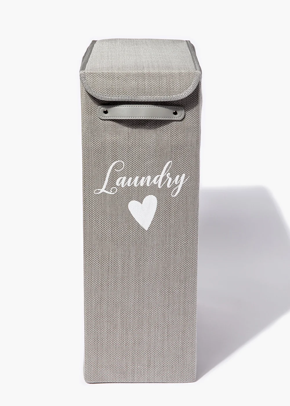 Grey Narrow Laundry Basket Image 1