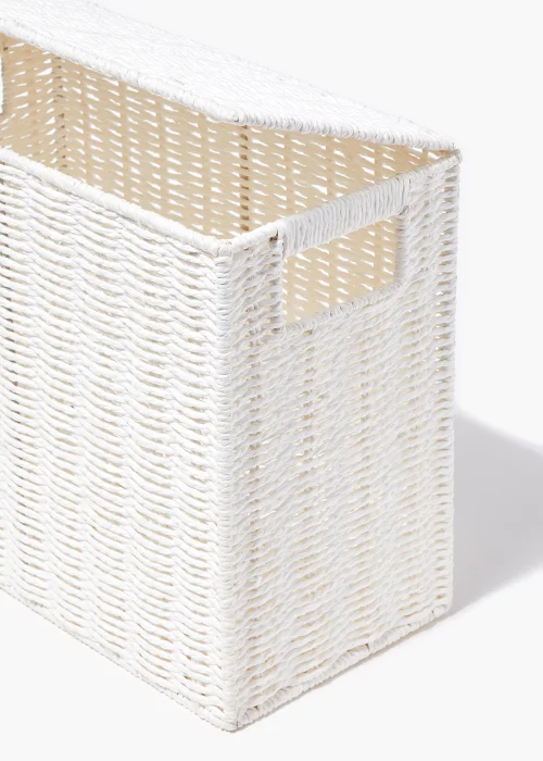 White Narrow Toilet Storage Unit (35cm x 18cm x 30cm) Image 2