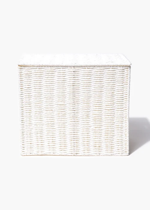 White Narrow Toilet Storage Unit (35cm x 18cm x 30cm) Image 1