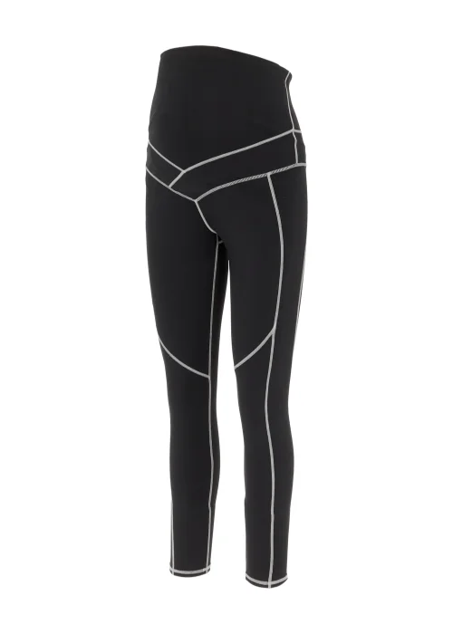 Mamalicious Maternity Black Active Leggings - 08-10 Image 1