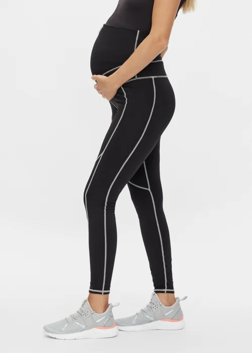 Mamalicious Maternity Black Active Leggings - 08-10 Image 2