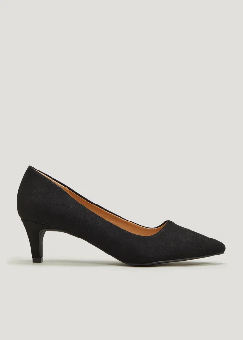 Black Low Point Court Shoes - Size 4 Image 1