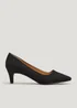 Black Low Point Court Shoes - Size 4 Image 1