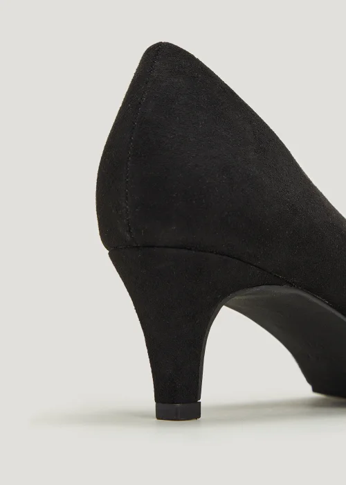 Black Low Point Court Shoes - Size 4 Image 2