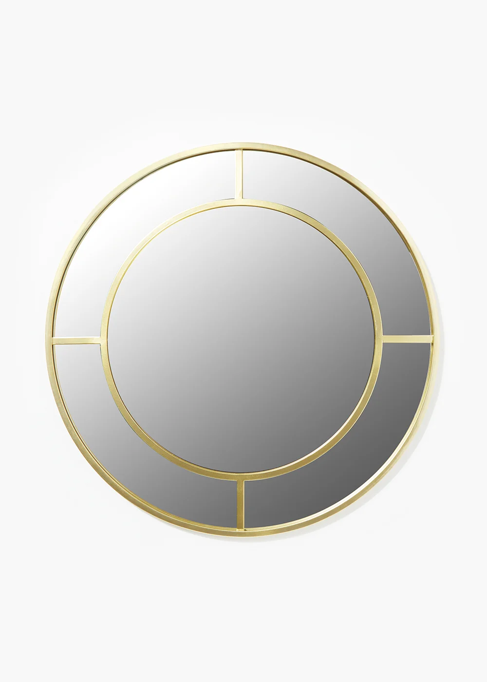 Circle Mirror with Gold Panes (60cm x 60cm) Image 1