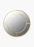 Circle Mirror with Gold Panes (60cm x 60cm) Image 1