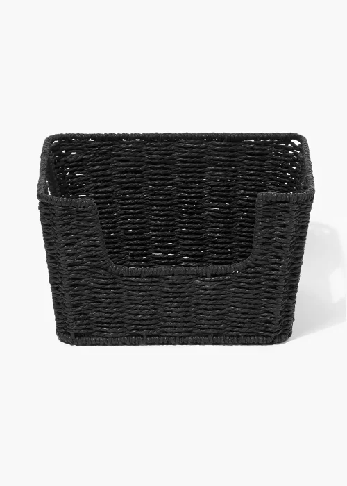 Black Woven Basket (25cm x 25cm x 15cm) Image 1