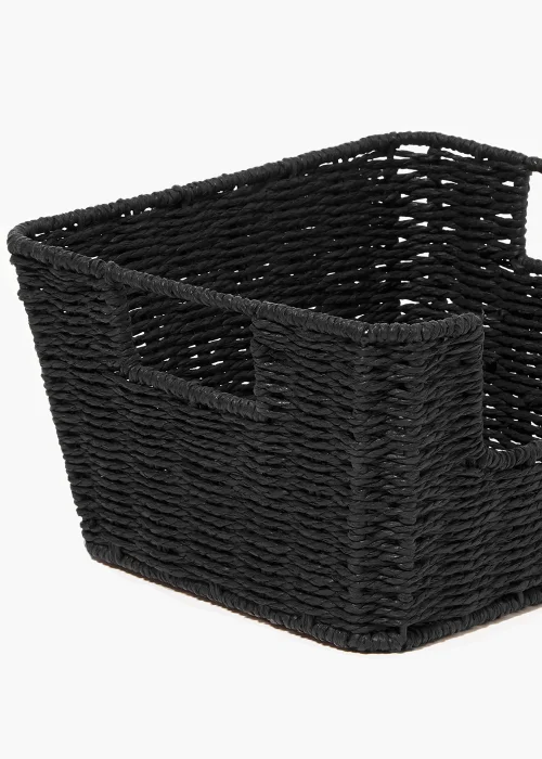 Black Woven Basket (25cm x 25cm x 15cm) Image 2