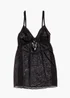 Black Sheer Lace Slip - Size 8 Image 2