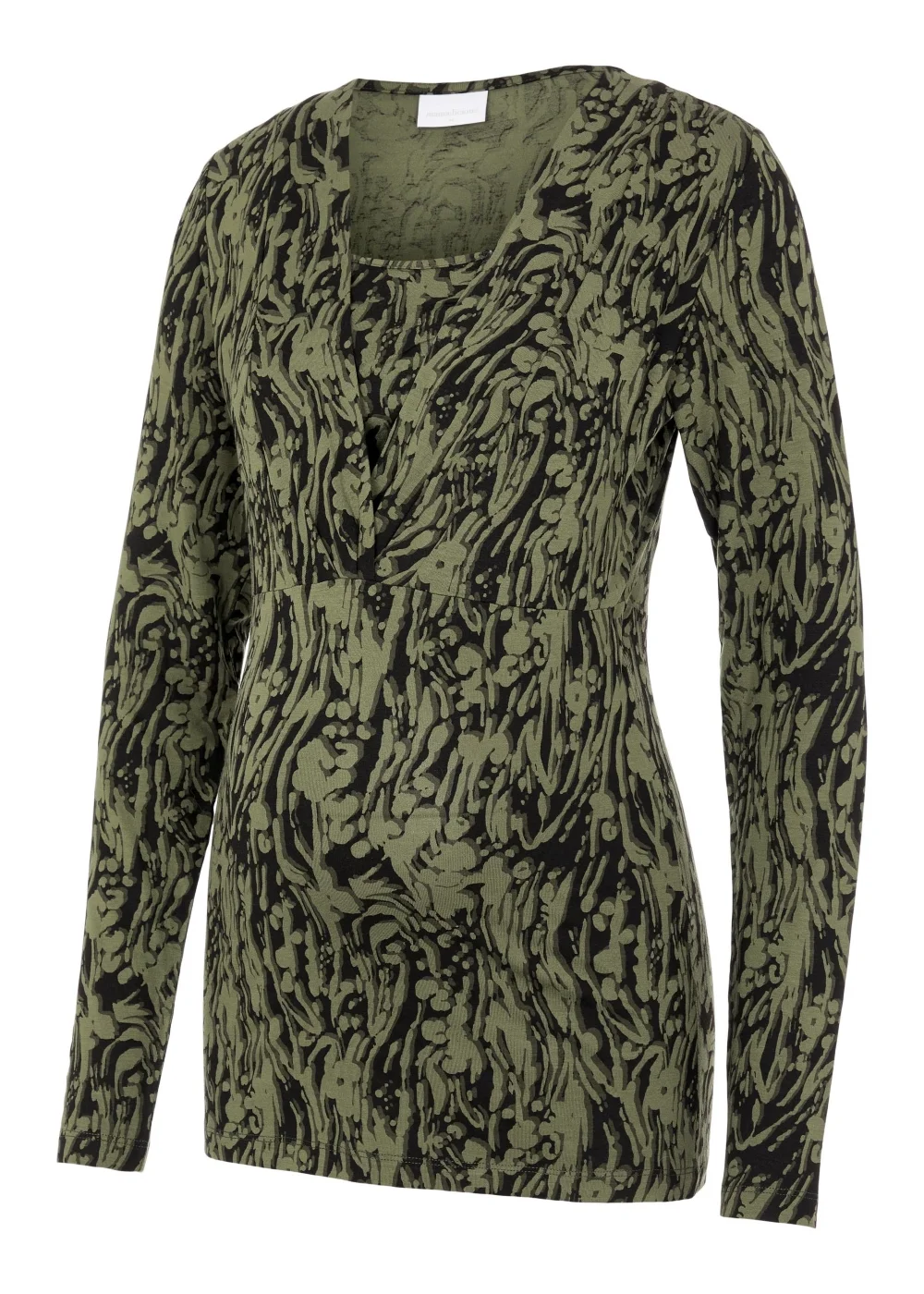 Mamalicious Maternity Green Print Nursing Top - XS - UK 6 Image 2