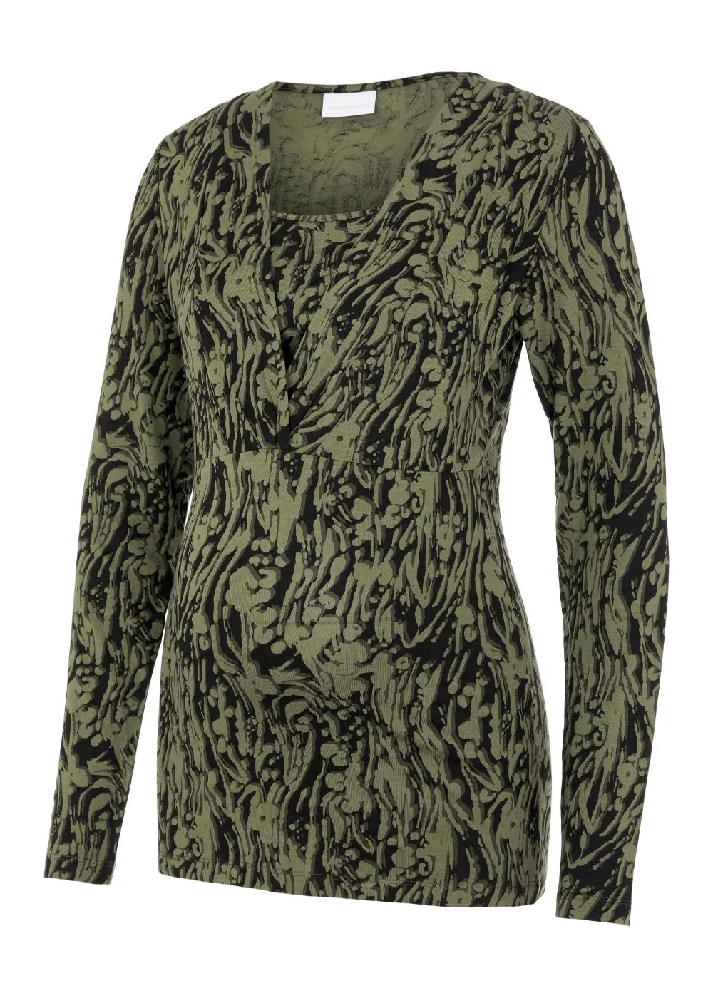 Mamalicious Maternity Green Print Nursing Top - XS - UK 6 Image 3