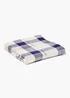 Navy Check Fleece Throw (150cm x 130cm) Image 1