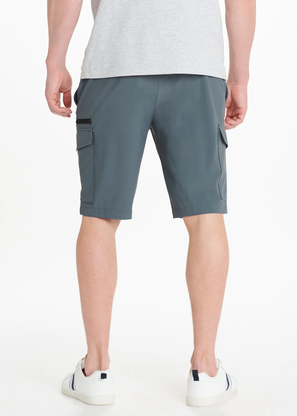 Grey Drawcord Cargo Shorts - 30 Image 2