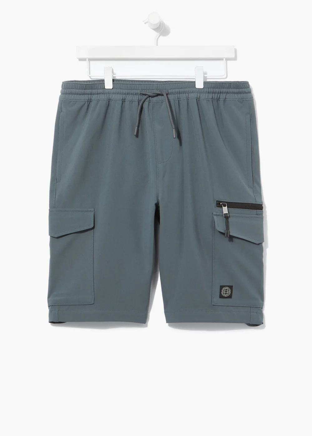 Grey Drawcord Cargo Shorts - 30 Image 3