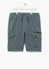 Grey Drawcord Cargo Shorts - 30 Image 3