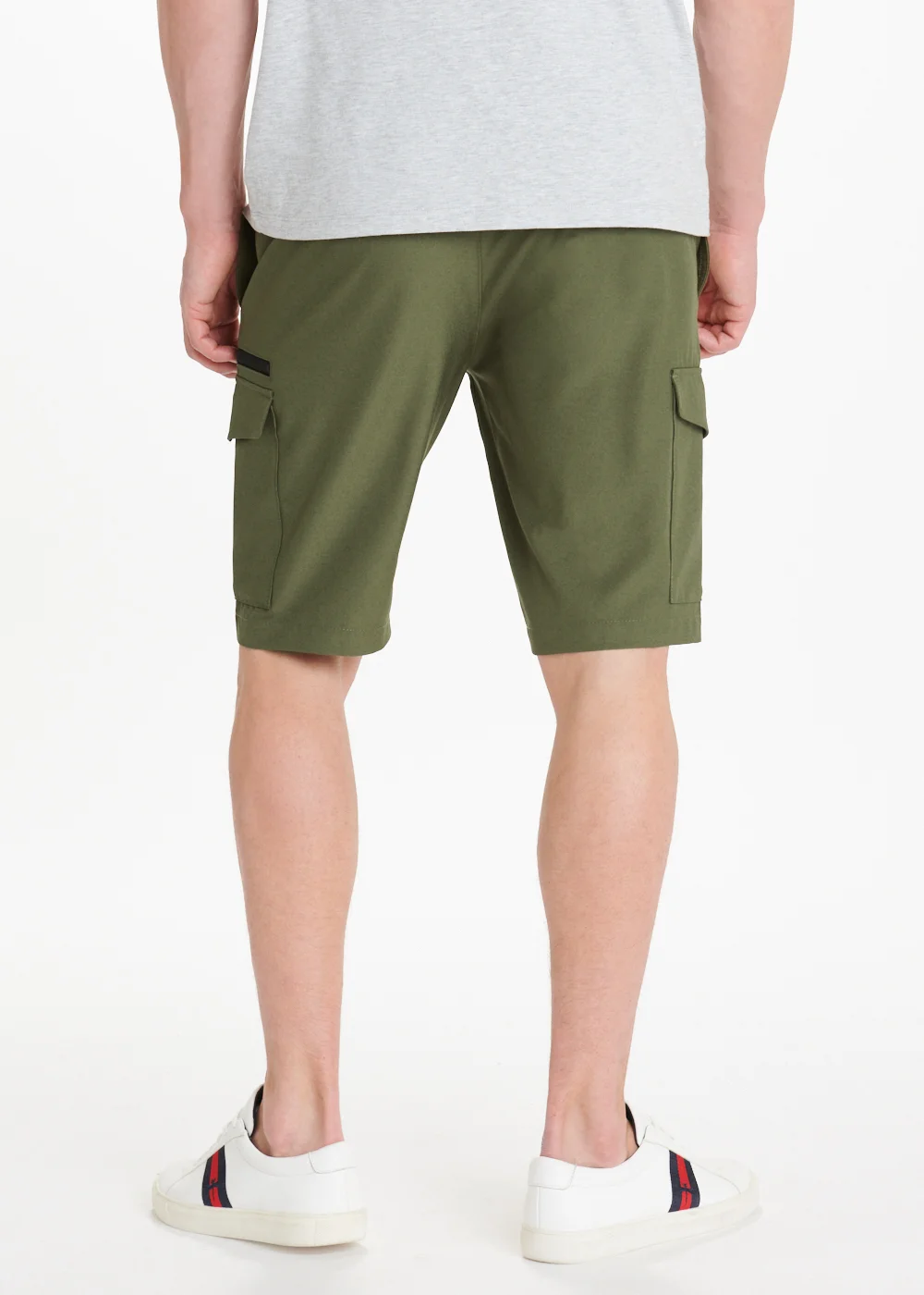 Khaki Drawcord Cargo Shorts - 30 Image 2