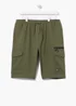 Khaki Drawcord Cargo Shorts - 30 Image 3