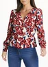 JDY True Floral Mock Wrap Top - EU 34 - UK 6 Image 1