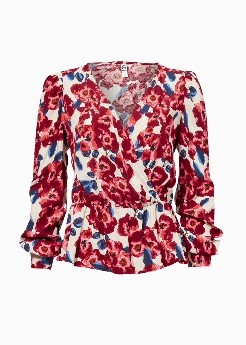 JDY True Floral Mock Wrap Top - EU 34 - UK 6 Image 3