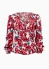 JDY True Floral Mock Wrap Top - EU 34 - UK 6 Image 3