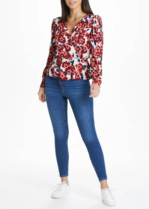 JDY True Floral Mock Wrap Top - EU 34 - UK 6 Image 4