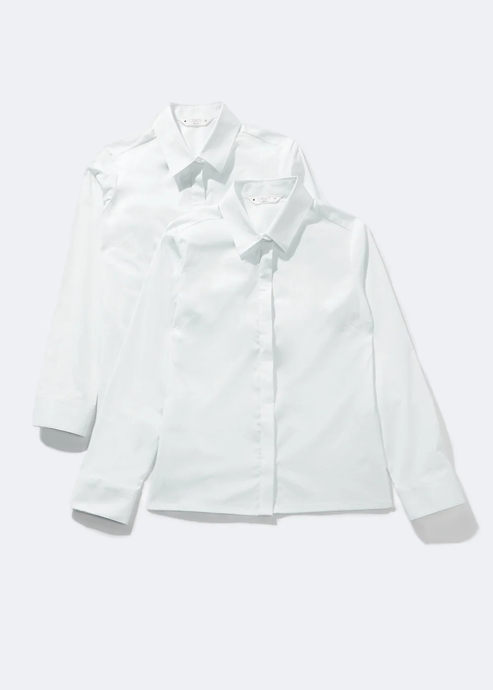 Girls 2 Pack White School Blouses (8-16yrs) - 8 Yrs Image 1