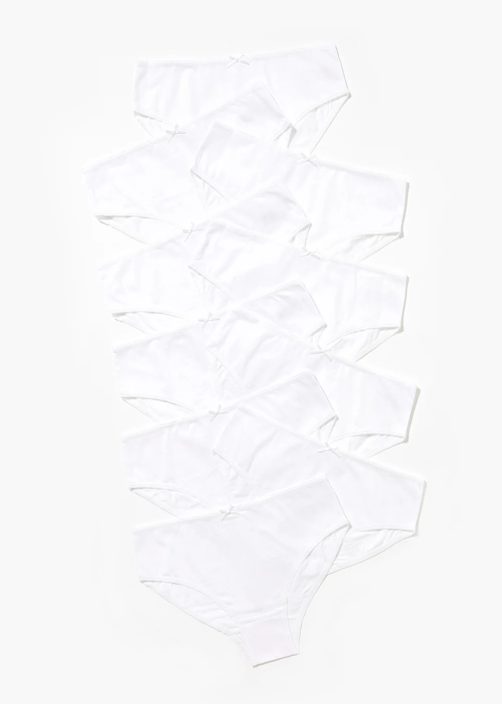 Girls 10 Pack White Knickers (2-13yrs) - Age 2 - 3 Years Image 1