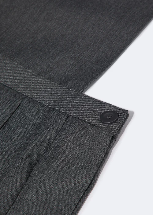 Girls Grey Box Pleat School Pinafore (4-15yrs) - 15 Yrs Image 2