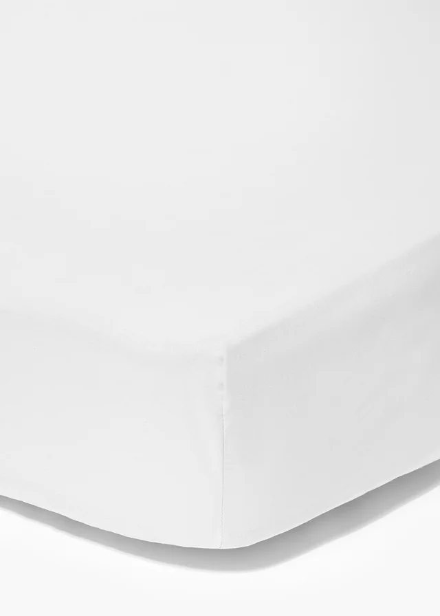 White Polycotton Fitted Bed Sheet