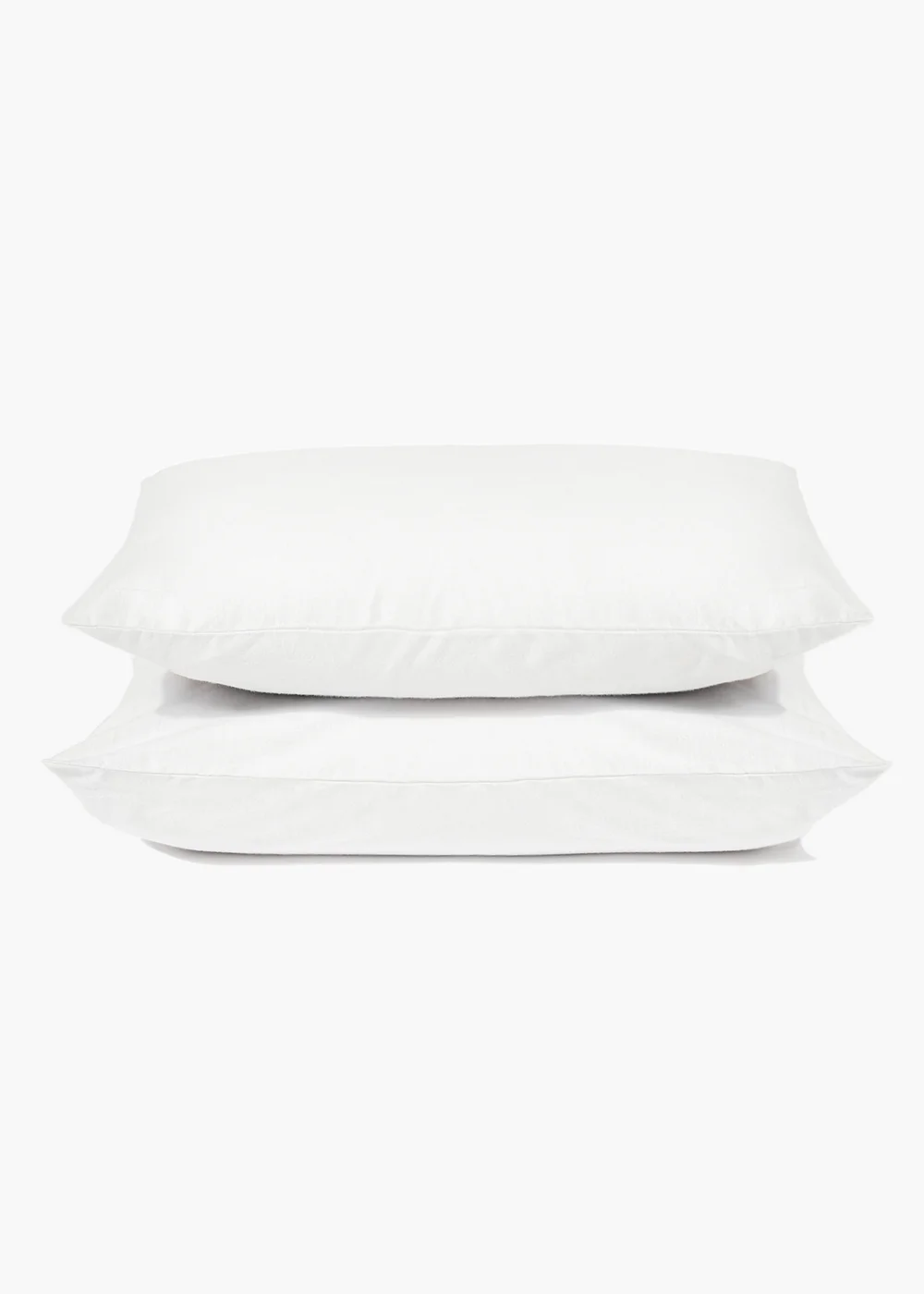 2 Pack White Polycotton Housewife Pillowcases - One Size Image 1