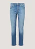 Bright Blue Stretch Skinny Jeans - 28 Waist Short Image 3