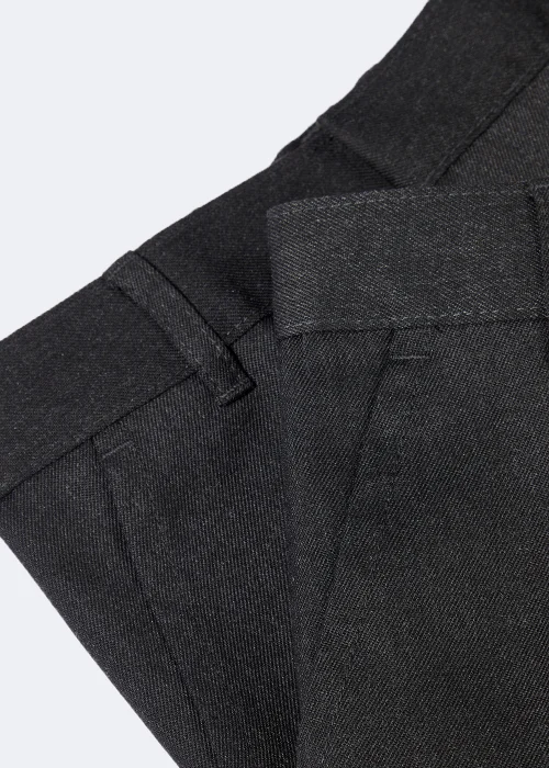 Boys 2 Pack Charcoal Slim Fit School Trousers (3-16yrs) - 7 Yrs Image 2