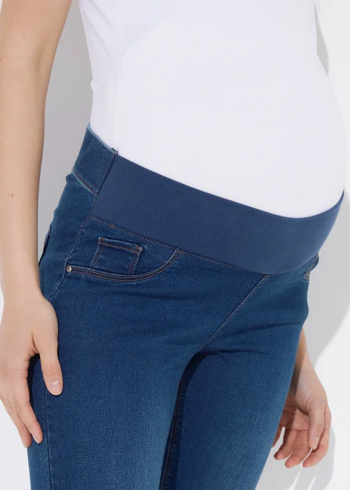 Maternity Rosie Mid Wash Under Bump Jeggings - Size 8 Image 5