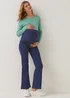 Maternity Sadie Mid Wash Over Bump Bootcut Jeans - Size 8 Image 1