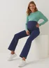 Maternity Sadie Mid Wash Over Bump Bootcut Jeans - Size 8 Image 5