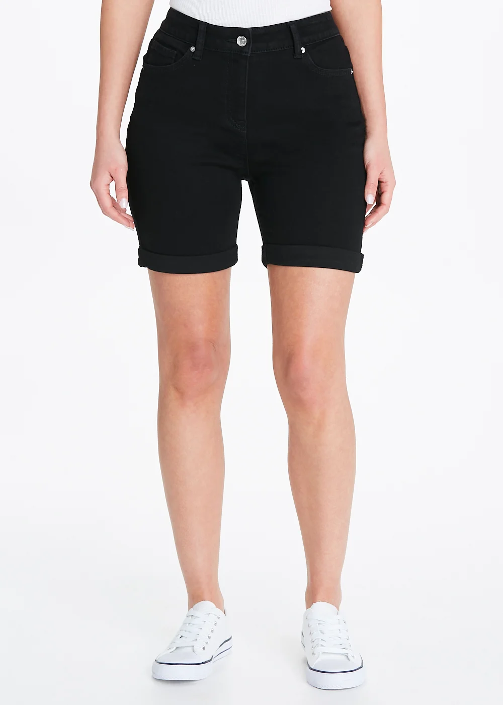 April Black Denim Shorts - 8 Image 1