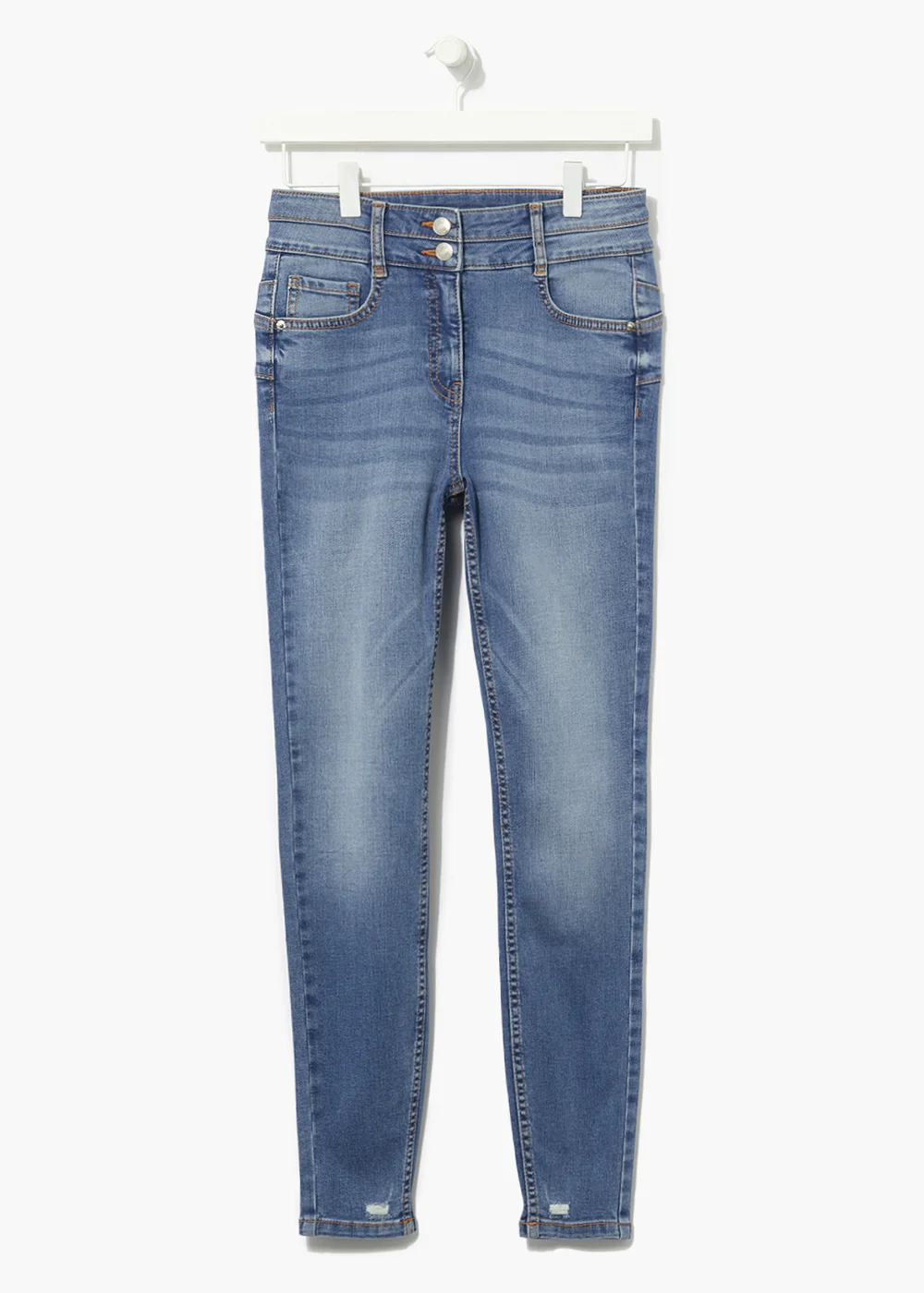 April Mid Wash Push Up Super Skinny Jeans (Long Length) - Size 08 33 leg Image 1