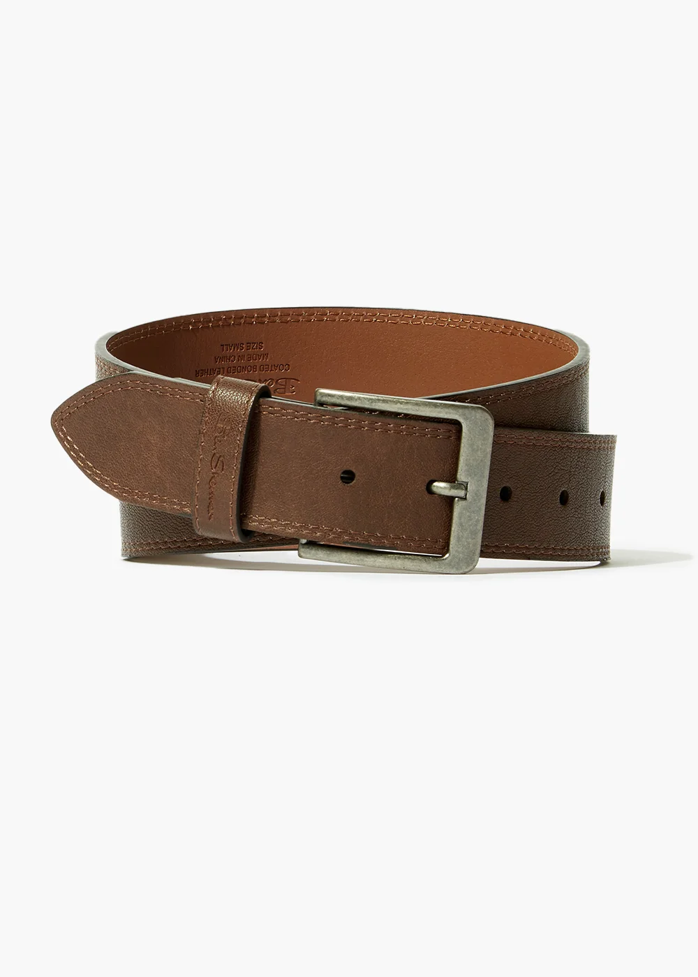 Ben Sherman Brown Bodwitch Leather Belt - S Image 1