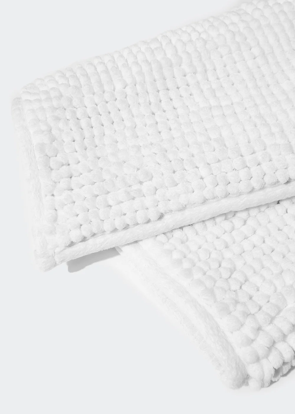 White Chenille Bath Mat Image 2
