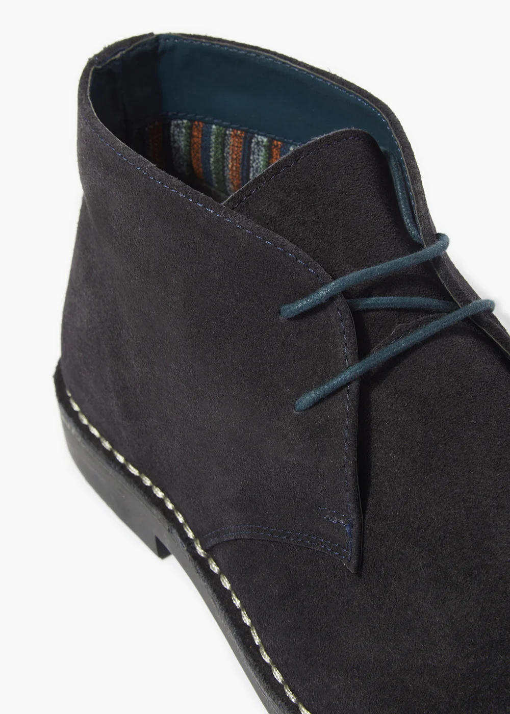 Navy Suede Desert Boots - Size 6 Image 2