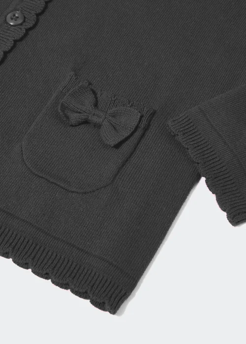 Girls Grey Bow School Cardigan (3-9yrs) - Age 6 Years Image 2