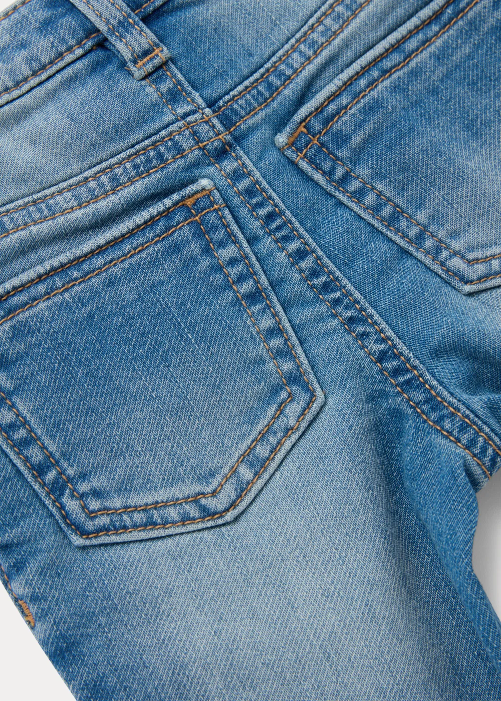 Boys Light Wash Knitted Skinny Jeans (9mths-6yrs) - 9-12 months Image 2