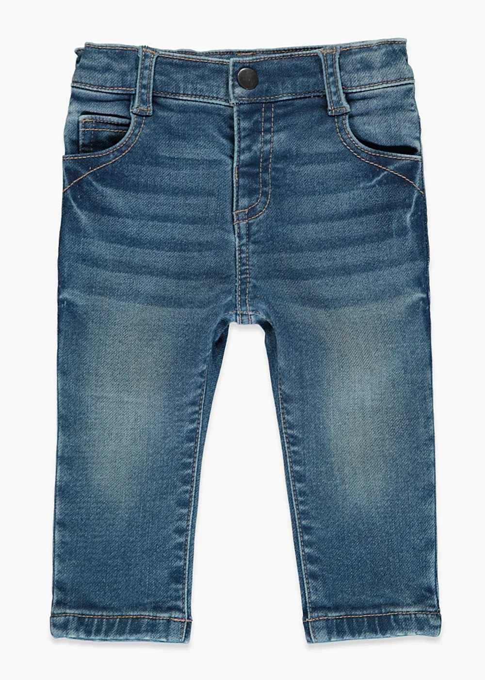 Boys Light Wash Knitted Skinny Jeans (9mths-6yrs) - 9-12 months Image 1