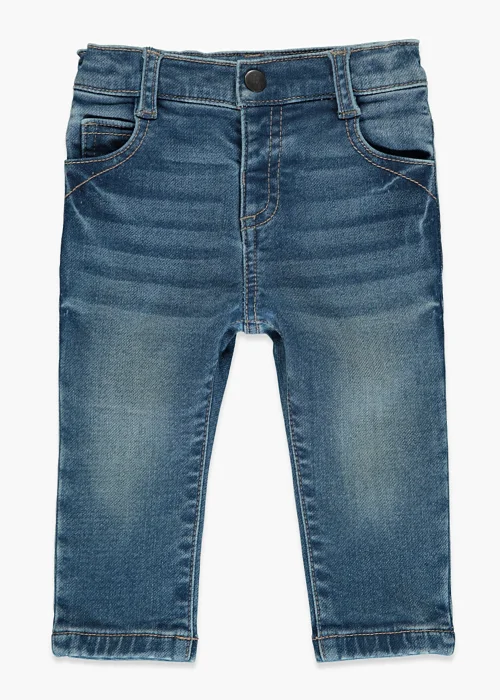 Boys Light Wash Knitted Skinny Jeans (9mths-6yrs) - 9-12 months Image 1