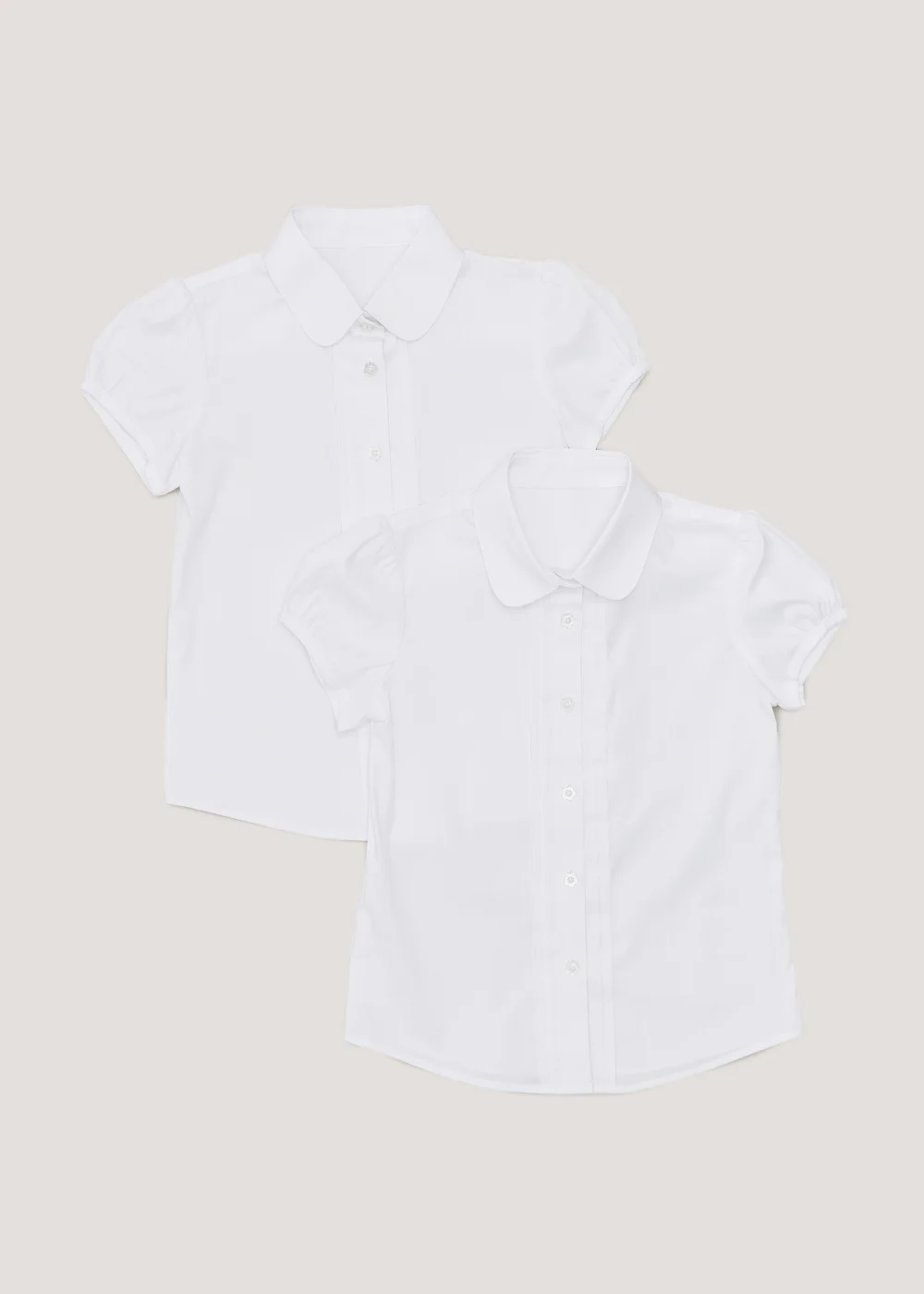 Girls 2 Pack White Seamed School Blouses (3-16yrs) - 3 Yrs Image 1