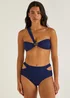 Navy Crinkle One Shoulder Ring Bikini Top - Size 6 Image 2